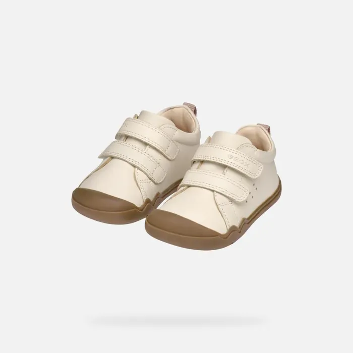 Kids Geox First Steps STEPPIEUP BABY Light Ivory Barefoot Light Ivory