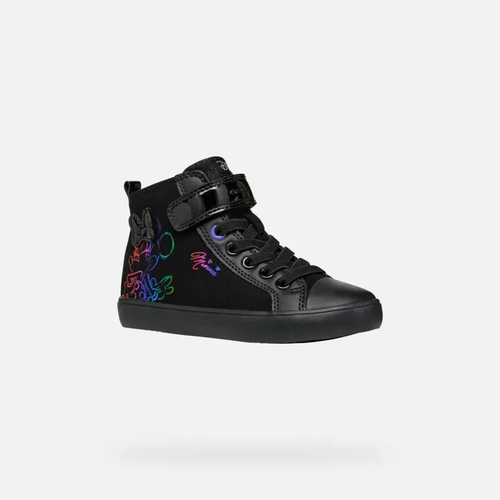 Kids Geox Sneakers GISLI JUNIOR BlackViolet Minnie Blackviolet