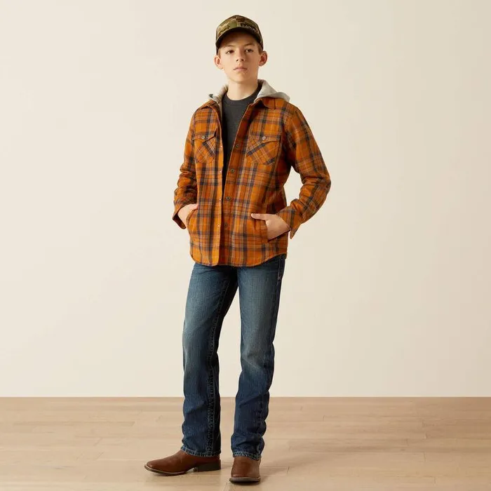 Kids Jackets and Vests Ariat Harvey Retro Shirt Jacket Roasted Pecan