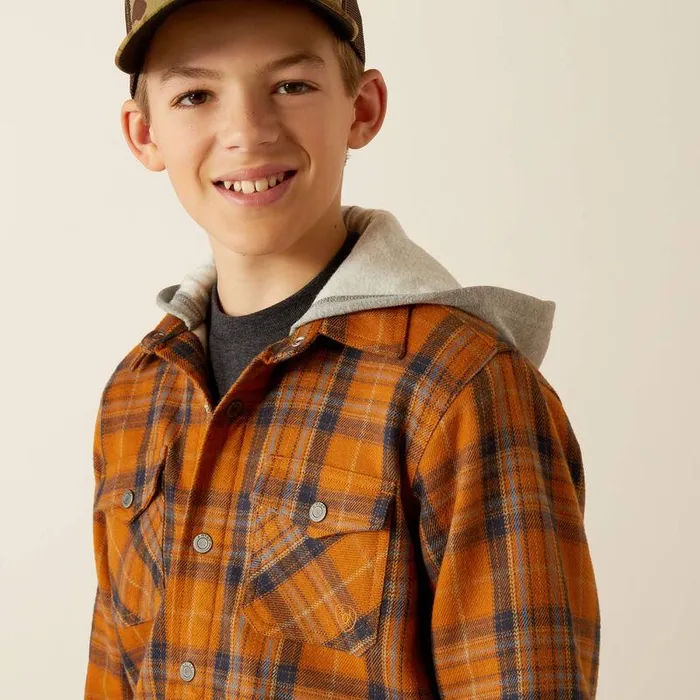 Kids Jackets and Vests Ariat Harvey Retro Shirt Jacket Roasted Pecan
