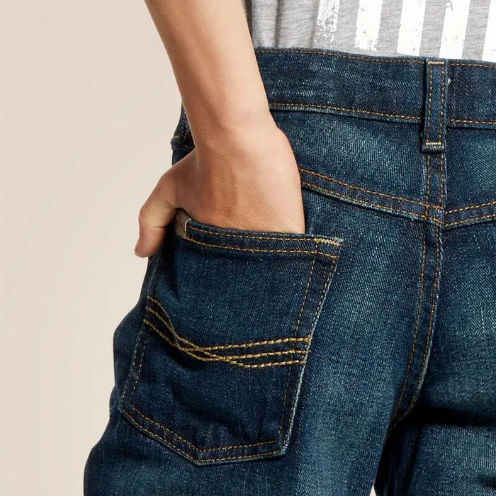 Kids Jeans Ariat B5 Slim Stretch Legacy Stackable Straight Leg Jean Durham