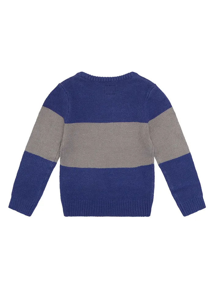 Kids Little Boy GUESS Blue Logo Knit Jumper 27