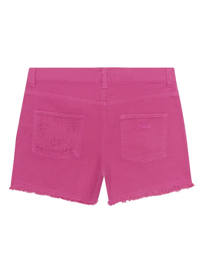 Kids Little Girl GUESS Purple Dragonfruit Denim Shorts 27