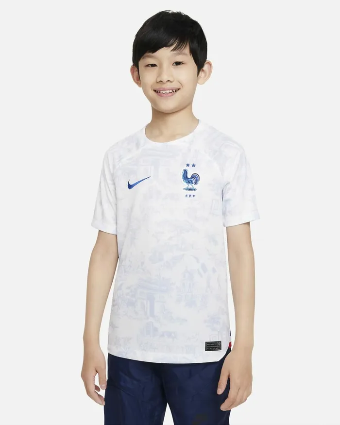 Kids Nike All Clothing FFF 202223 Stadium Away Whitewhitewhitegame Royal
