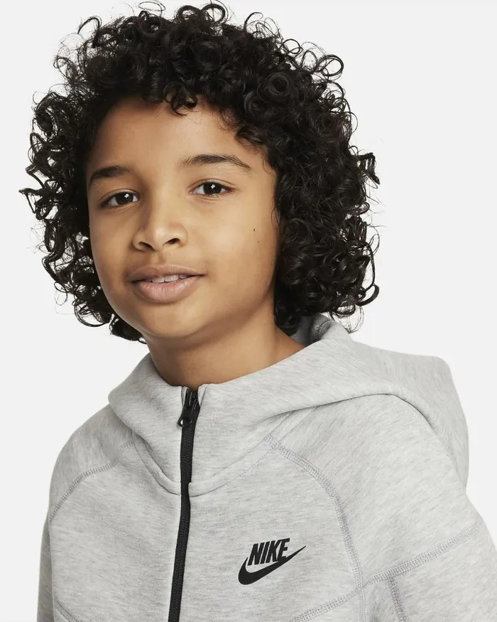 Kids Nike All Clothing Sportswear Tech Fleece Dark Grey Heatherblackblack