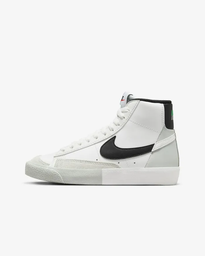 Kids Nike All Shoes Blazer Mid 03977 SE Summit Whitelight Silverstadium Greenblack