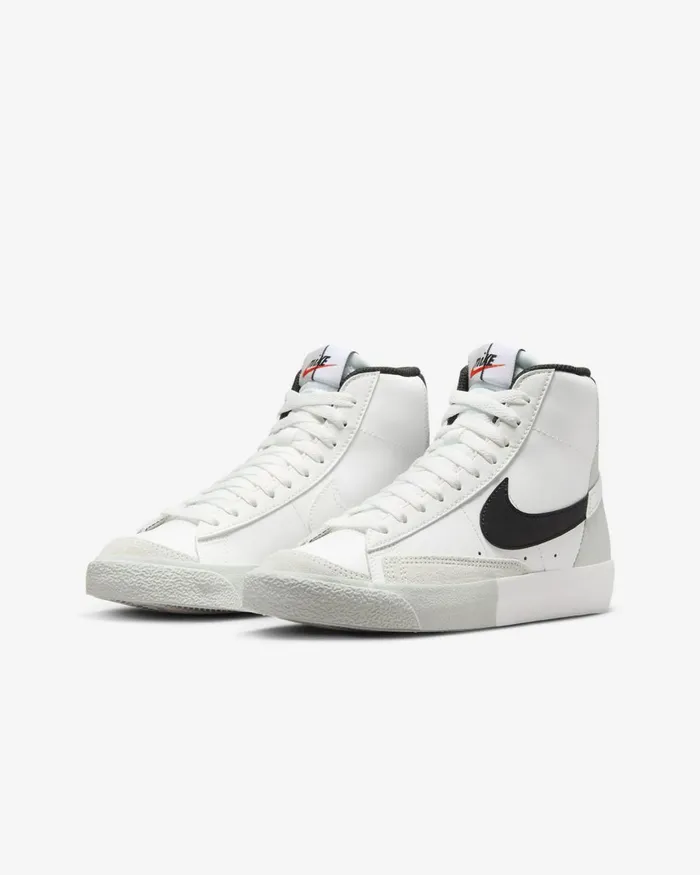 Kids Nike All Shoes Blazer Mid 03977 SE Summit Whitelight Silverstadium Greenblack