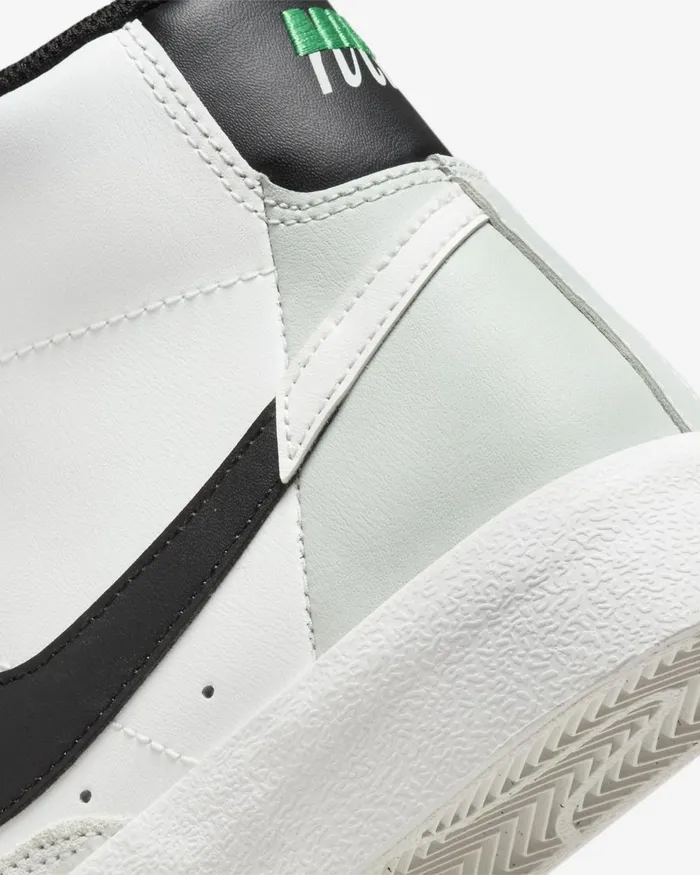Kids Nike All Shoes Blazer Mid 03977 SE Summit Whitelight Silverstadium Greenblack