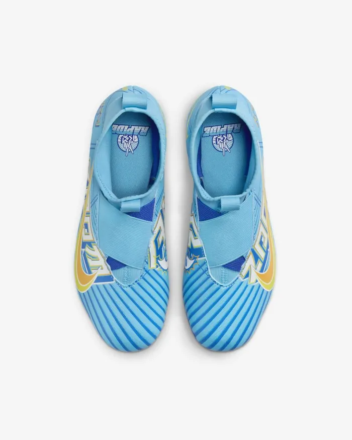 Kids Nike Football Jr Mercurial Zoom Superfly 9 Academy KM FGMG Baltic Bluewhite