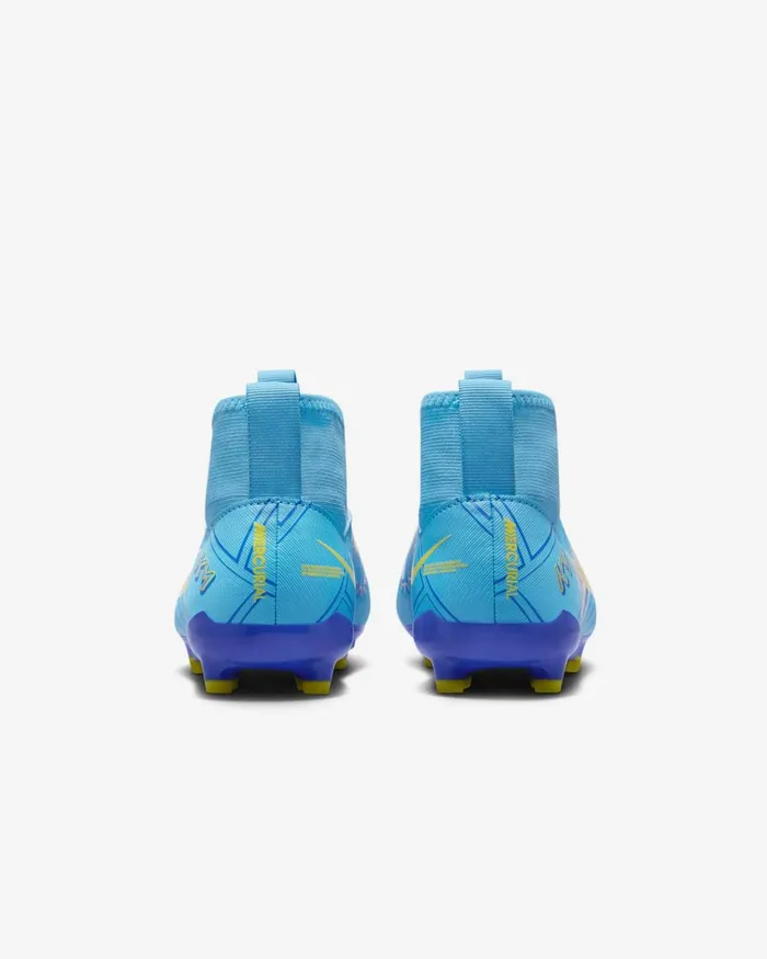 Kids Nike Football Jr Mercurial Zoom Superfly 9 Academy KM FGMG Baltic Bluewhite