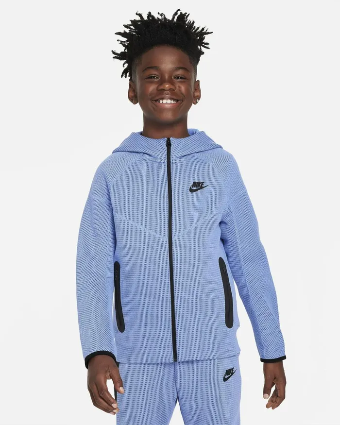 Kids Nike Hoodies And Sweatshirts Sportswear Tech Fleece Polarmidnight Navyblack