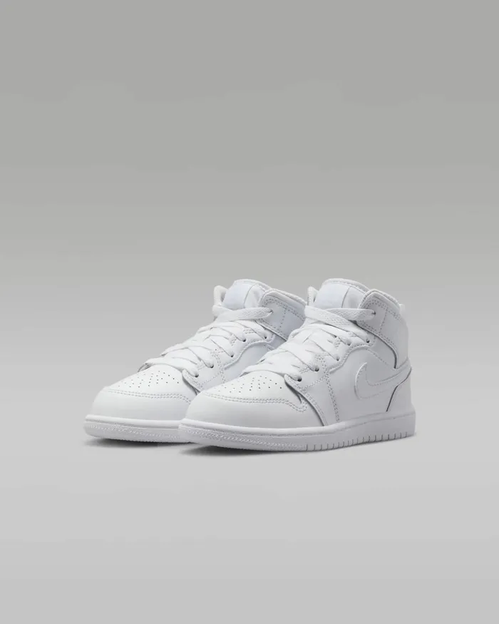 Kids Nike Jordan Jordan 1 Mid Whitewhitewhite