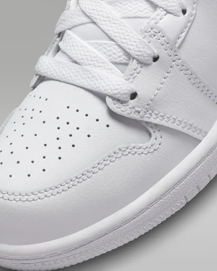 Kids Nike Jordan Jordan 1 Mid Whitewhitewhite