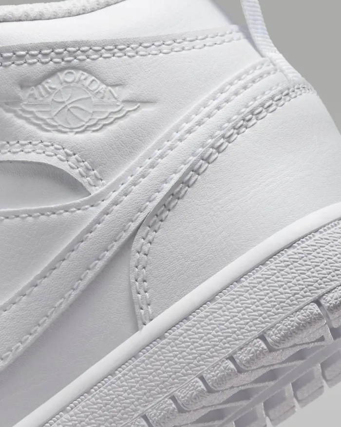Kids Nike Jordan Jordan 1 Mid Whitewhitewhite