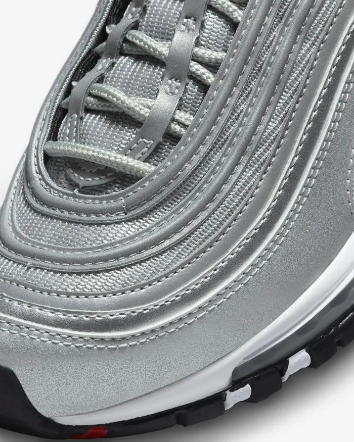 Kids Nike Older Kids 7 8211 15 Years Air Max 97 Metallic Silverwhitevarsity Red