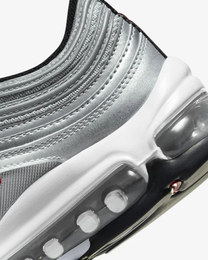 Kids Nike Older Kids 7 8211 15 Years Air Max 97 Metallic Silverwhitevarsity Red
