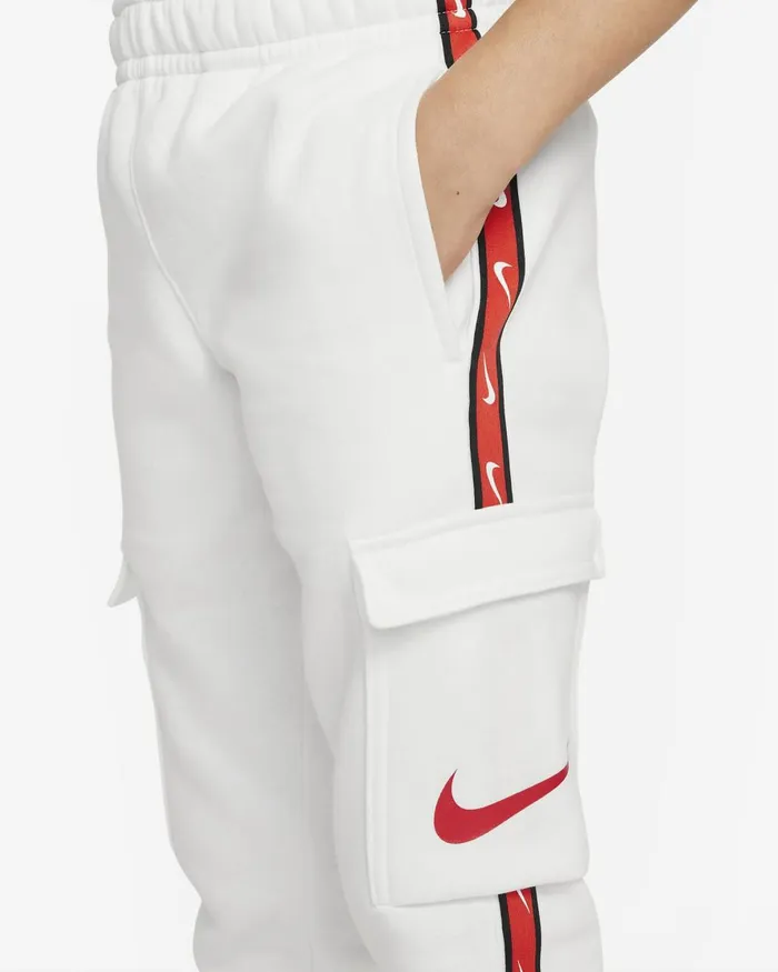 Kids Nike Trousers And Leggings Sportswear Repeat Summit White