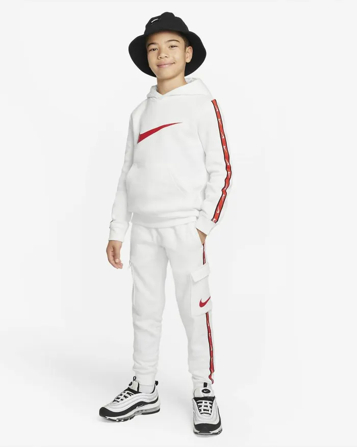 Kids Nike Trousers And Leggings Sportswear Repeat Summit White
