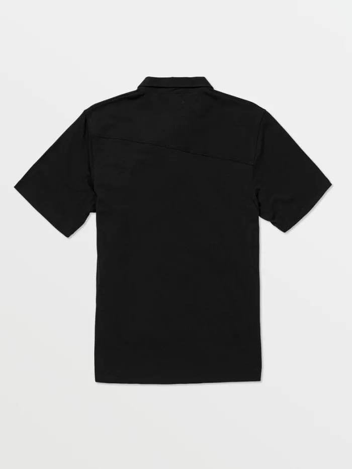 Kids Shirts and Flannels Volcom Big Boys Wowzer Polo Short Sleeve Shirt 8211 Black