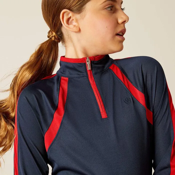 Kids TShirts and Polos Ariat Sunstopper 30 14 Zip Baselayer Navyt Kids TShirts and Polos Ariat Sunstopper 30 14 Zip Baselayer Navyt