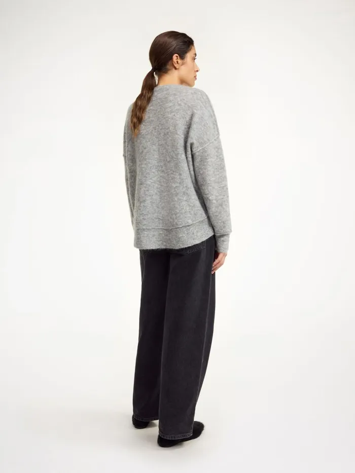Knitwear Women By Malene Birger Biagiorms Sweater Grey Melange Knitwear Women By Malene Birger Biagiorms Sweater Grey Melange