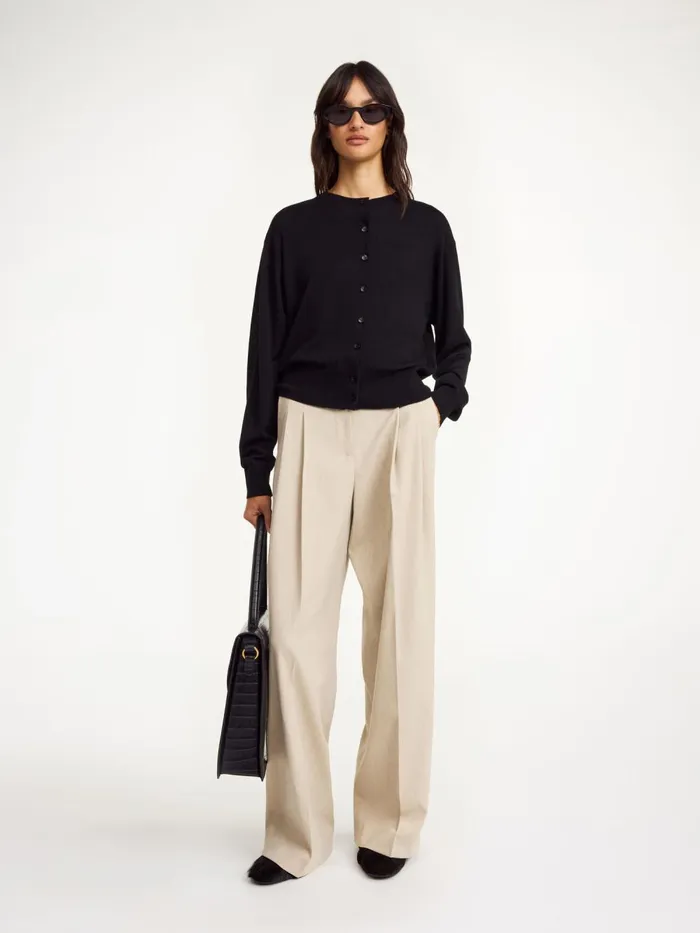 Knitwear Women By Malene Birger Montie Cardigan Black