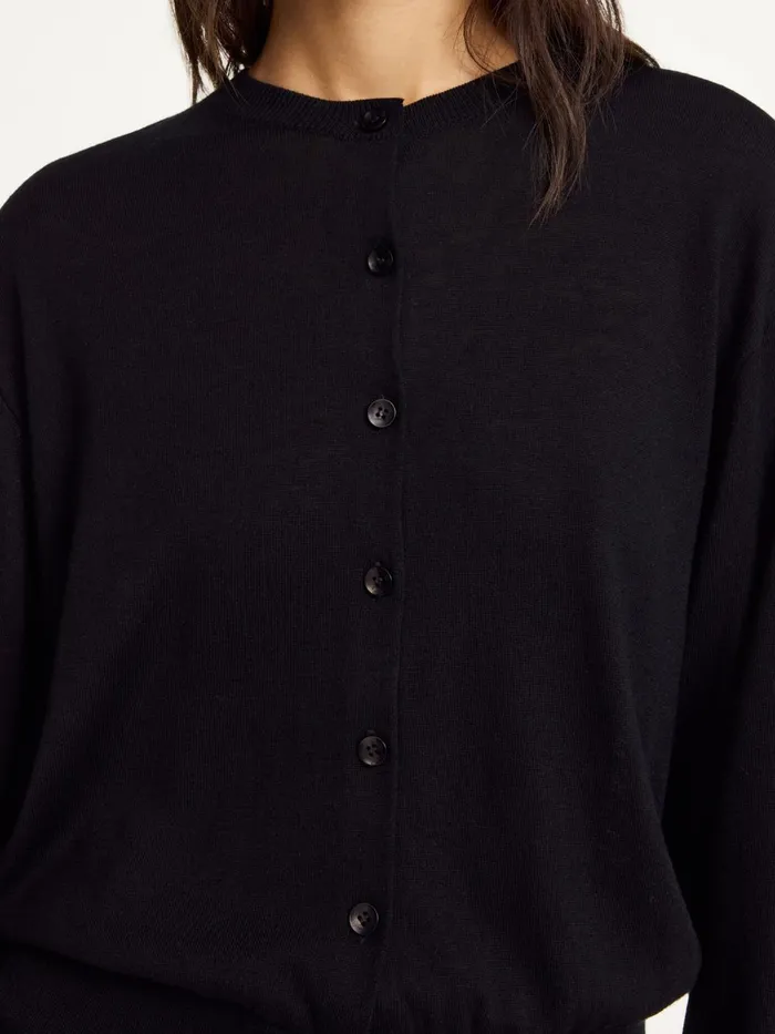 Knitwear Women By Malene Birger Montie Cardigan Black Knitwear Women By Malene Birger Montie Cardigan Black