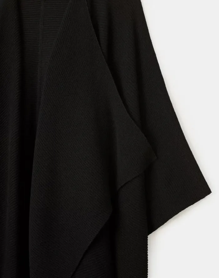 Lafayette 148 New York Cashmere Wrap Poncho Black Accessories Winter Accessories