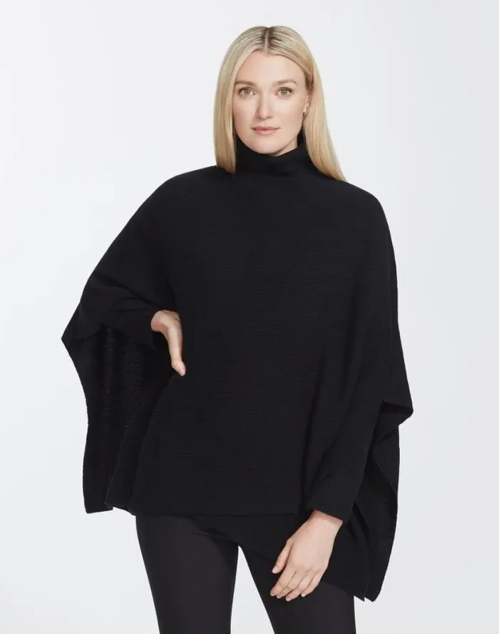 Lafayette 148 New York Cashmere Wrap Poncho Black Accessories Winter Accessories