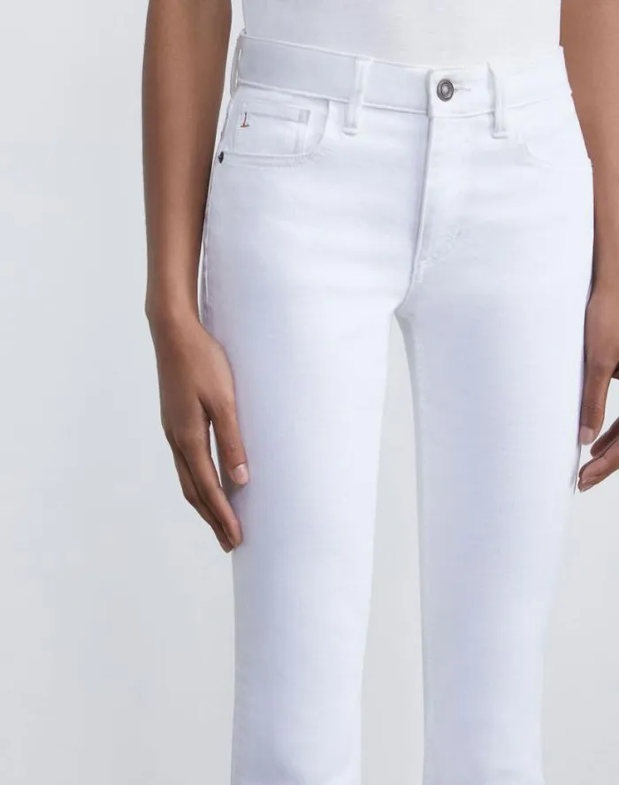 Lafayette 148 New York L148 Denim Mercer KickFlare Jean Washed Plaster Ready To Wear Pants and Shorts