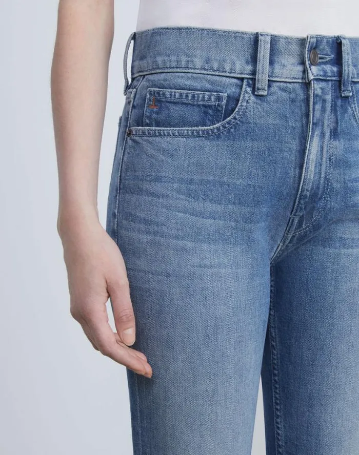 Lafayette 148 New York L148 Denim Reeve Straight Jean Faded Skyline Ready To Wear Pants and Shorts