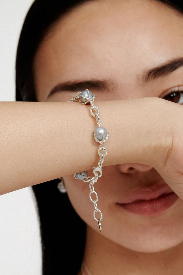 Lark Chain Bracelet Grey Pearl Women Chan Luu Bracelets