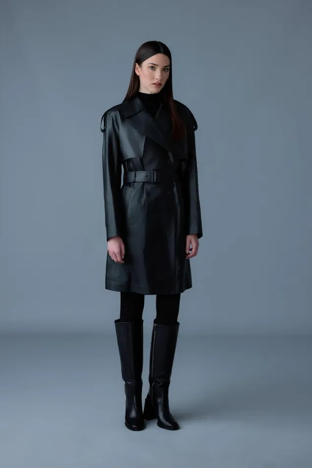 Leather Jackets Women Mackage MEDORA Luster Leather Threequarter Coat Black Leather Jackets Women Mackage MEDORA Luster Leather Threequarter Coat Black