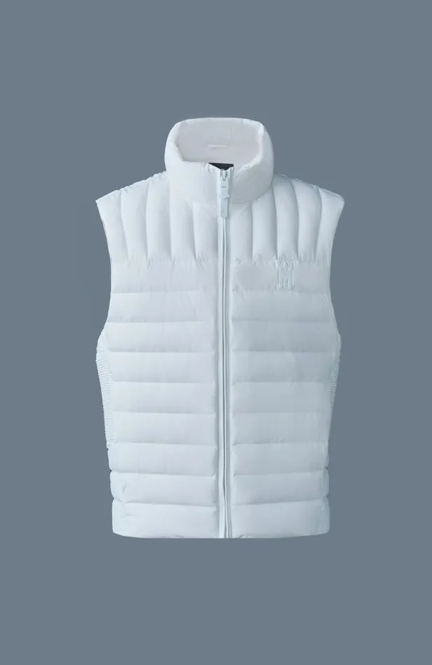 Light Down Jackets Men Mackage TITUS Perpendicular Channel Quilt Down Vest Black
