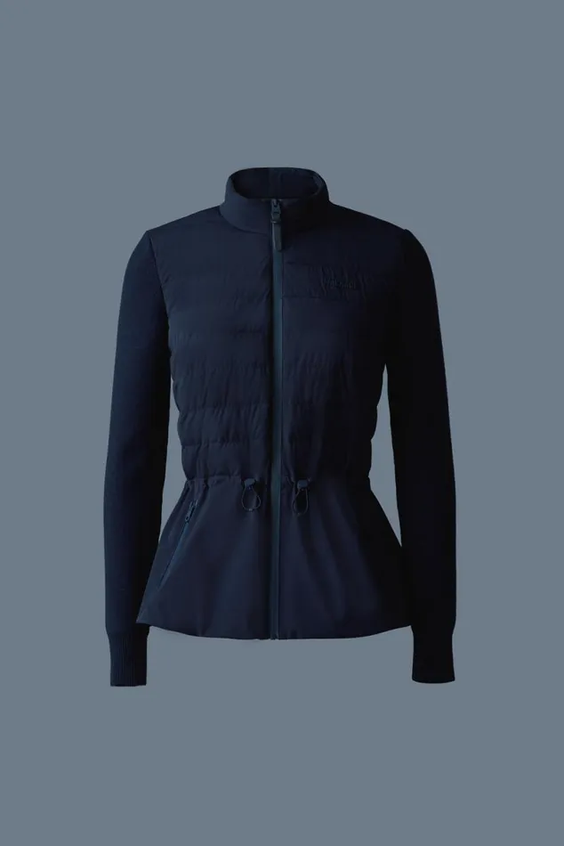 Light Jackets Women Mackage LAIKA Hybrid Down Jacket With Peplum Cream Light Jackets Women Mackage LAIKA Hybrid Down Jacket With Peplum Cream