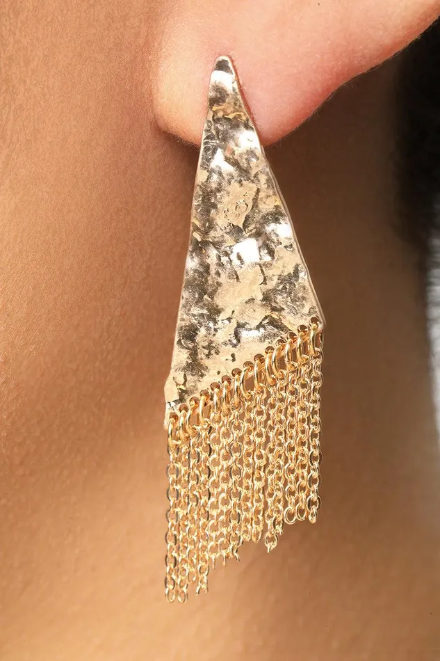 Lilly039s Kloset Jewelry Women Gold Geometric Fringe Earrings