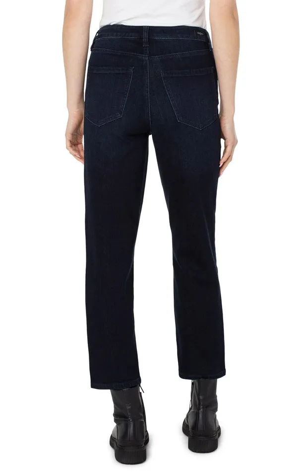 Liverpool Los Angeles KENNEDY CROP HIRISE WITH EXPOSED BUTTON FLY Piedmont Women HIRISE