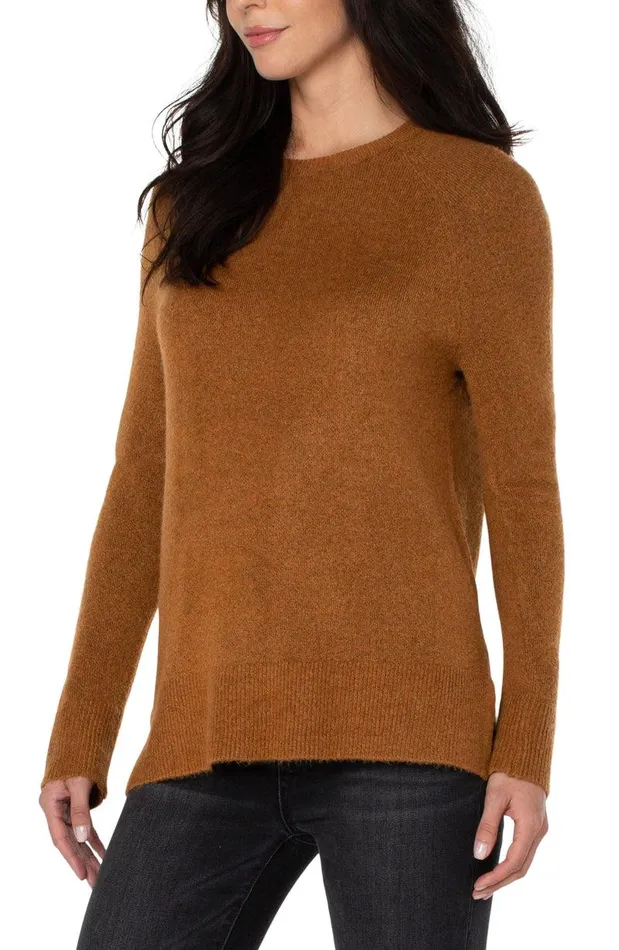 Liverpool Los Angeles RAGLAN SWEATER WITH SIDE SLITS Autumn Heather Women SWEATERS