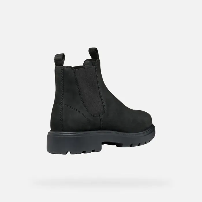 Man Geox Ankle Boots SPHERICA EC7 MAN Black Chelsea Boots Black