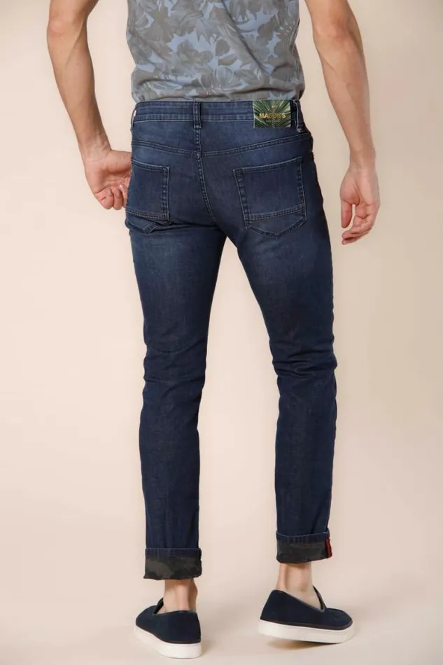 Man Harris 5 Pockets Pants In Stretch Denim With Camouflage Pattern Slim Mason039s Pants