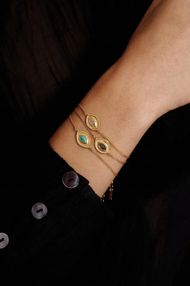 Mariya Evil Eye Bracelet Moonstone Women Chan Luu Bracelets