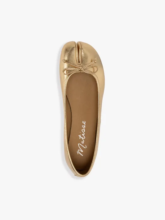 Mason Ballet Flat Gold Women Shoes Lisa Says Gah