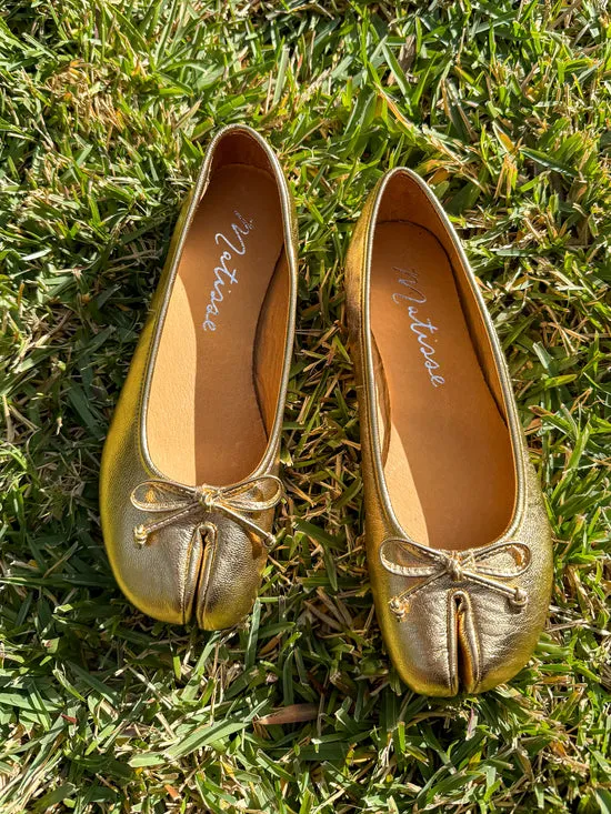Mason Ballet Flat Gold Women Shoes Lisa Says Gah