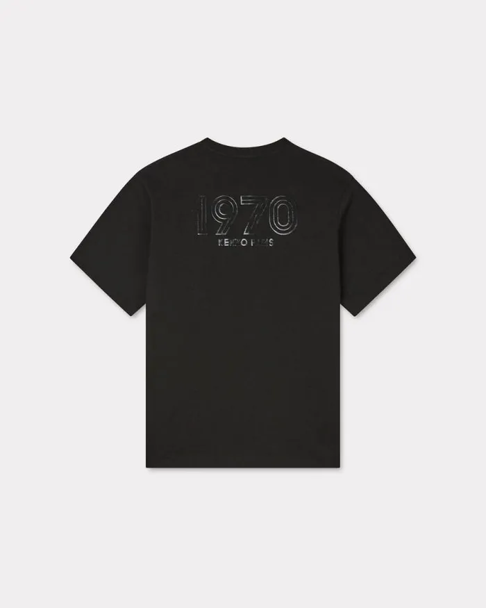 Men 039KENZO Archive 1970039 Oversized Tshirt In Cotton Black Kenzo Tshirts And Polos