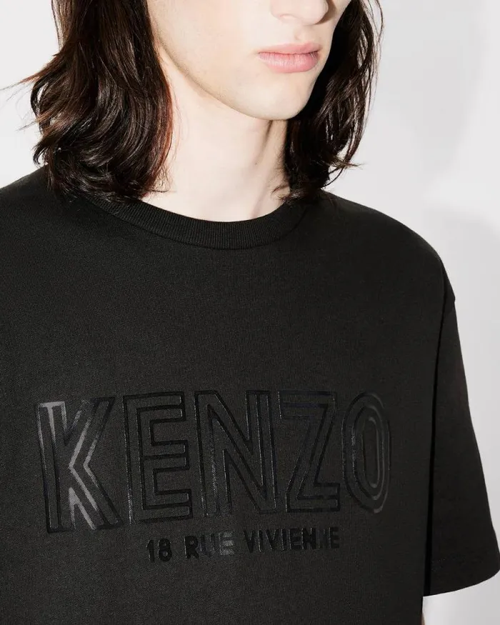 Men 039KENZO Archive 1970039 Oversized Tshirt In Cotton Black Kenzo Tshirts And Polos