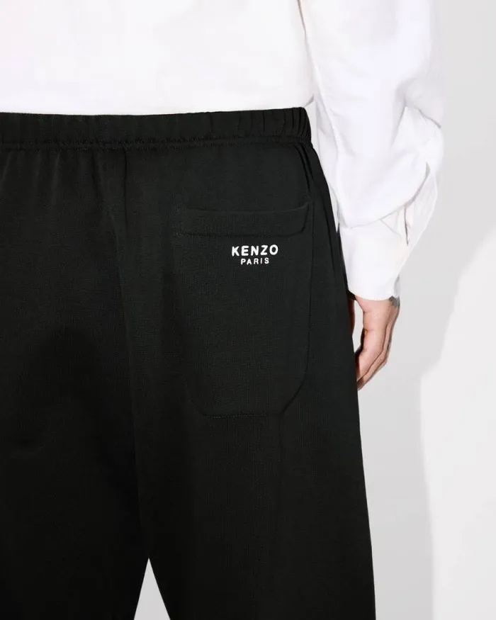 Men 039KENZO Pop039 Embroidered Jogpants In Cotton Black Kenzo Pants And Shorts