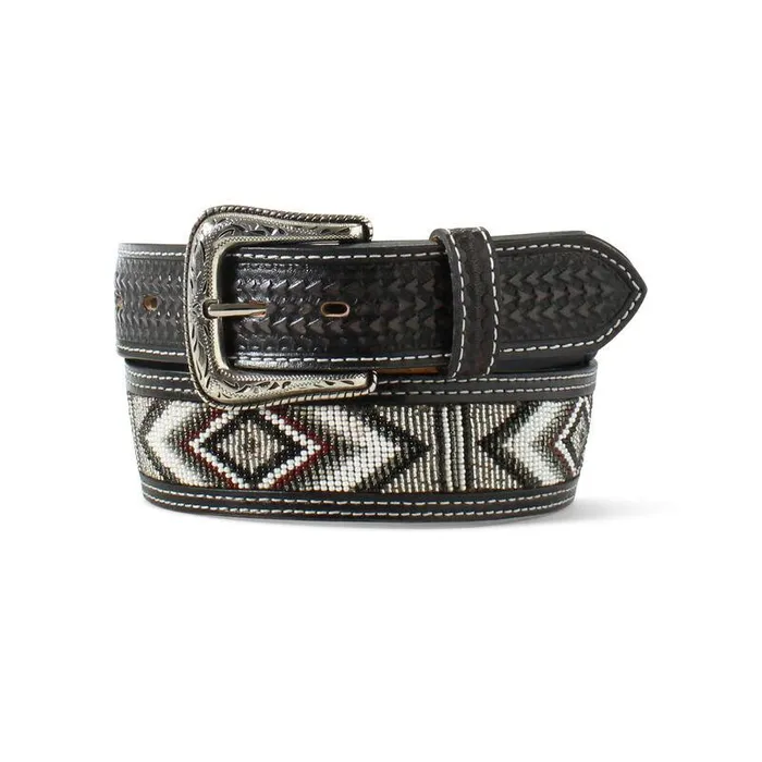 Men Belts Ariat Diamond Beaded Belt Black