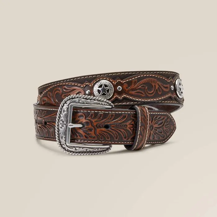 Men Belts Ariat Western Star Medallion Belt Brown