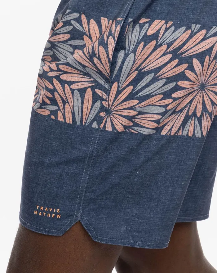 Men Boardshorts TravisMathew MERION BOARDSHORT Heather Dress Blues Men Boardshorts TravisMathew MERION BOARDSHORT Heather Dress Blues