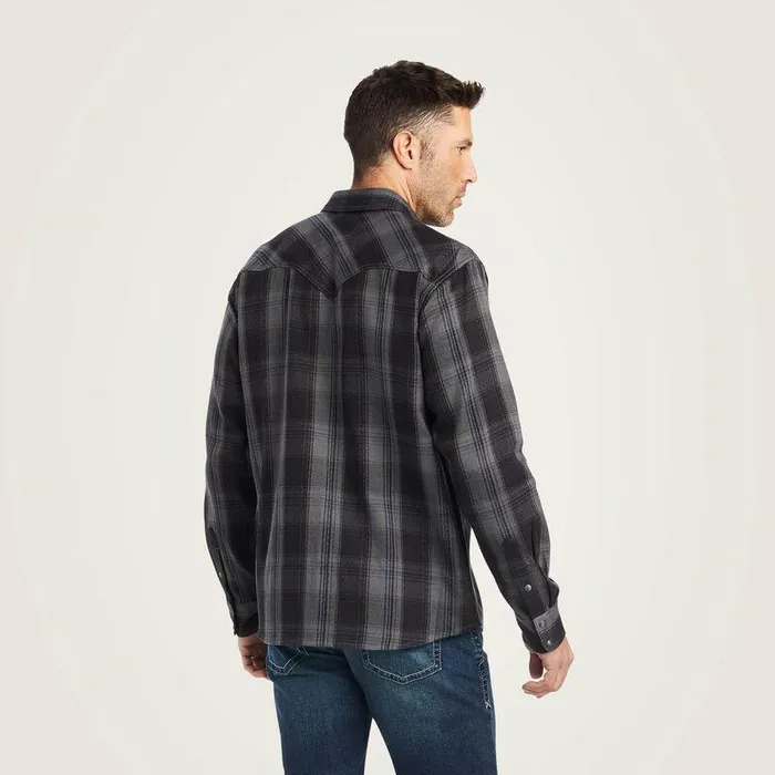 Men Button Down Shirts Ariat Herrold Retro Fit Shirt Black Men Button Down Shirts Ariat Herrold Retro Fit Shirt Black
